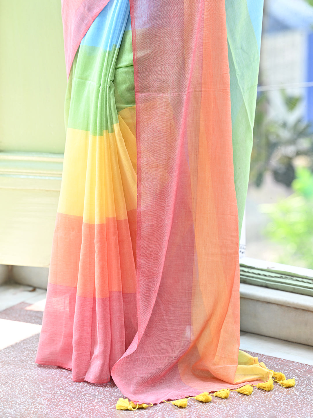 Prism Palate Mulmul Cotton Saree