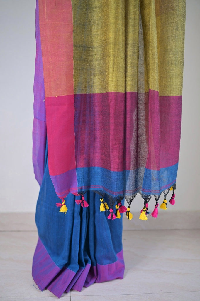 Blue Soft Cotton Saree