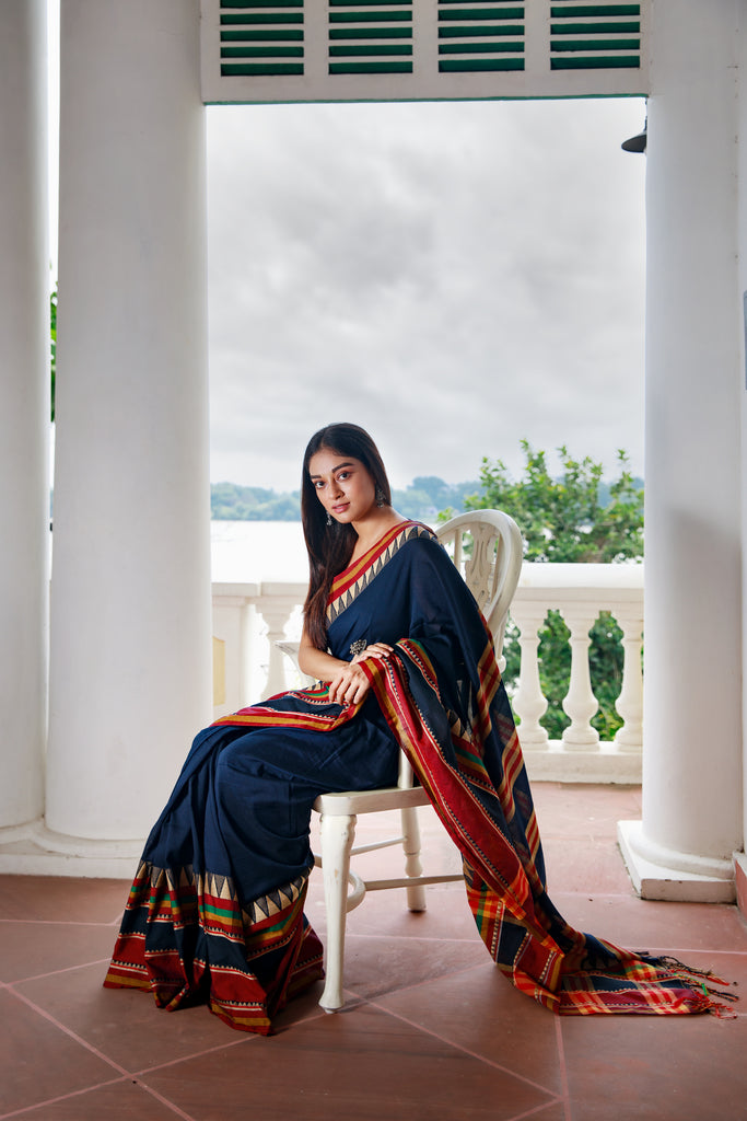 Blueberry Cotton Saree