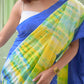 Blue Tie and dye Pure Cotton Saree