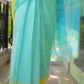 Sea Green Pure Cotton Saree