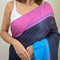 Dark Navy Blue Pure Cotton Saree