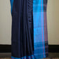 Dark Navy Blue Pure Cotton Saree