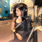 Black Zari Tissue Saree