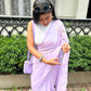 Lavender Sequined Mulmul Cotton Saree