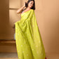 Green Pink Mulmul Cotton Saree