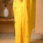 Yellow Rose Mulmul Cotton Saree