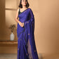 Purple Mulmul Cotton Saree