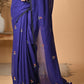 Purple Mulmul Cotton Saree