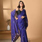 Purple Mulmul Cotton Saree