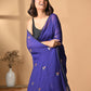 Purple Mulmul Cotton Saree