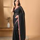 Black Zari  Mulmul Cotton Saree