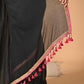 Black Zari  Mulmul Cotton Saree