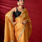 Yellow Zari Tissue Saree