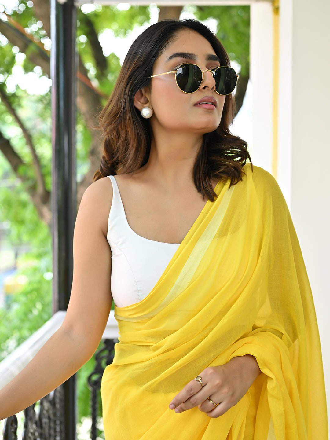 White Sleeveless Blouse