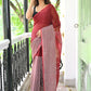 Brown Mulmul Cotton Saree