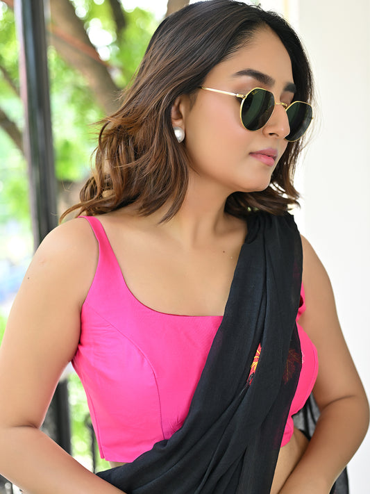Pink Sleeveless Blouse