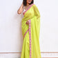 Green Mulmul Cotton Saree