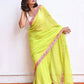 Green Mulmul Cotton Saree
