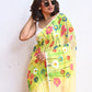 Yellow Hand Painted Mulmul Cotton Saree