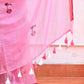 Pink Mulmul Cotton Saree