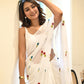 White Mulmul Cotton Saree
