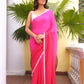 Pink Tie Dye Mulmul Cotton Saree