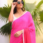 Pink Tie Dye Mulmul Cotton Saree