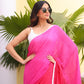 Pink Tie Dye Mulmul Cotton Saree