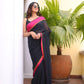 Classic Black Mulmul Cotton Saree