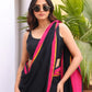 Classic Black Mulmul Cotton Saree