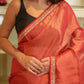 Red Zari Tissue Saree