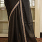 Black Zari Tissue Saree