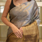 Silver And Golden Tissue Saree