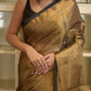 Golden Black Tissue Saree