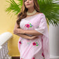 Baby Pink Embroidery Mulmul Cotton Saree