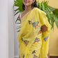 Yellow Embroidery Mulmul Cotton Saree