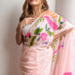 Hand Painted Flamingo Mulmul Cotton Saree