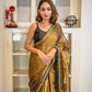 Golden Zari Tissue Saree