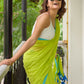 Neon Mulmul Cotton Saree