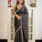 Black Zari Tissue Saree