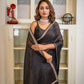 Black Zari Tissue Saree