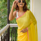 Yellow And Pink Mulmul Cotton Saree