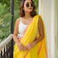 Yellow And Pink Mulmul Cotton Saree