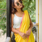 Yellow And Pink Mulmul Cotton Saree