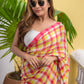 Gingham Mulmul Cotton Saree