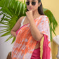 Pink Tie And Dye Mulmul Cotton Saree