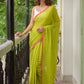 Green And Pink Mulmul Cotton Saree