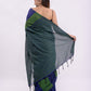 Striped Blue and Green Soft Cotton Saree