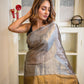 Silver And Golden Tissue Saree